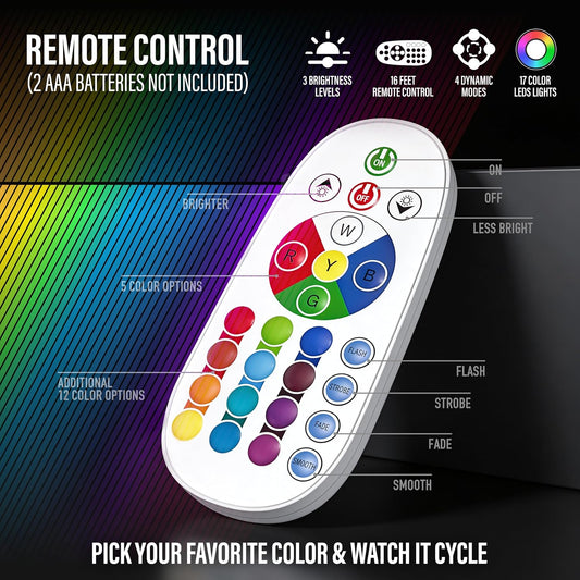 16 Inch LED 17-Color Changing Motion Lamp with Remote, LED Light for Kids Teens and Adults, Night Light Nightlight, Relaxing Magma Lamp for Bedroom Living Room Office Kitchen, Home Decor