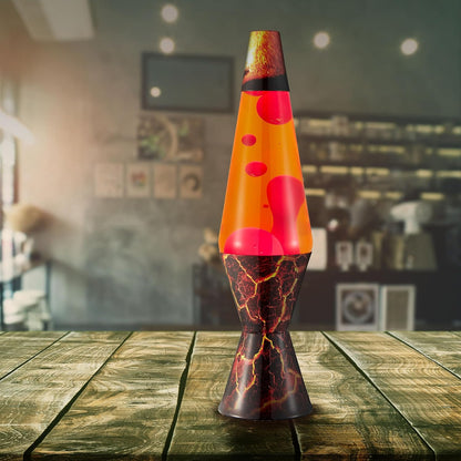 The Original Lava® Lamp - 14.5" Volcanic Crags - Classic Liquid Motion Lamp - Red Wax and Orange Liquid - #2078 (Amazon Exclusive)