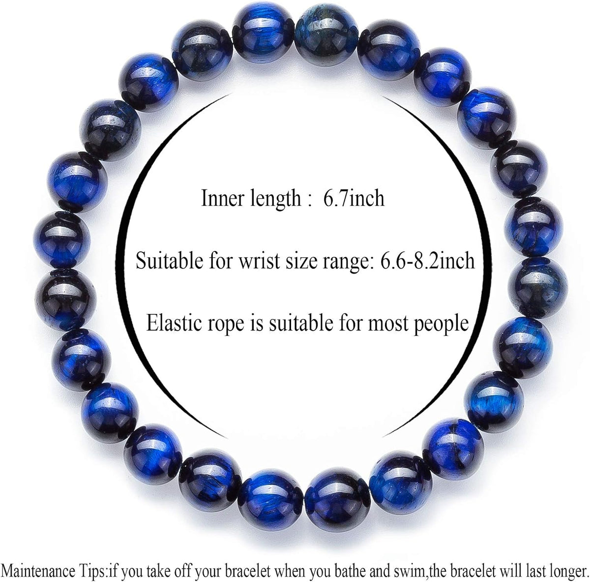 Men Women 8Mm Natural Stone Lava Rock Diffuser Bracelet