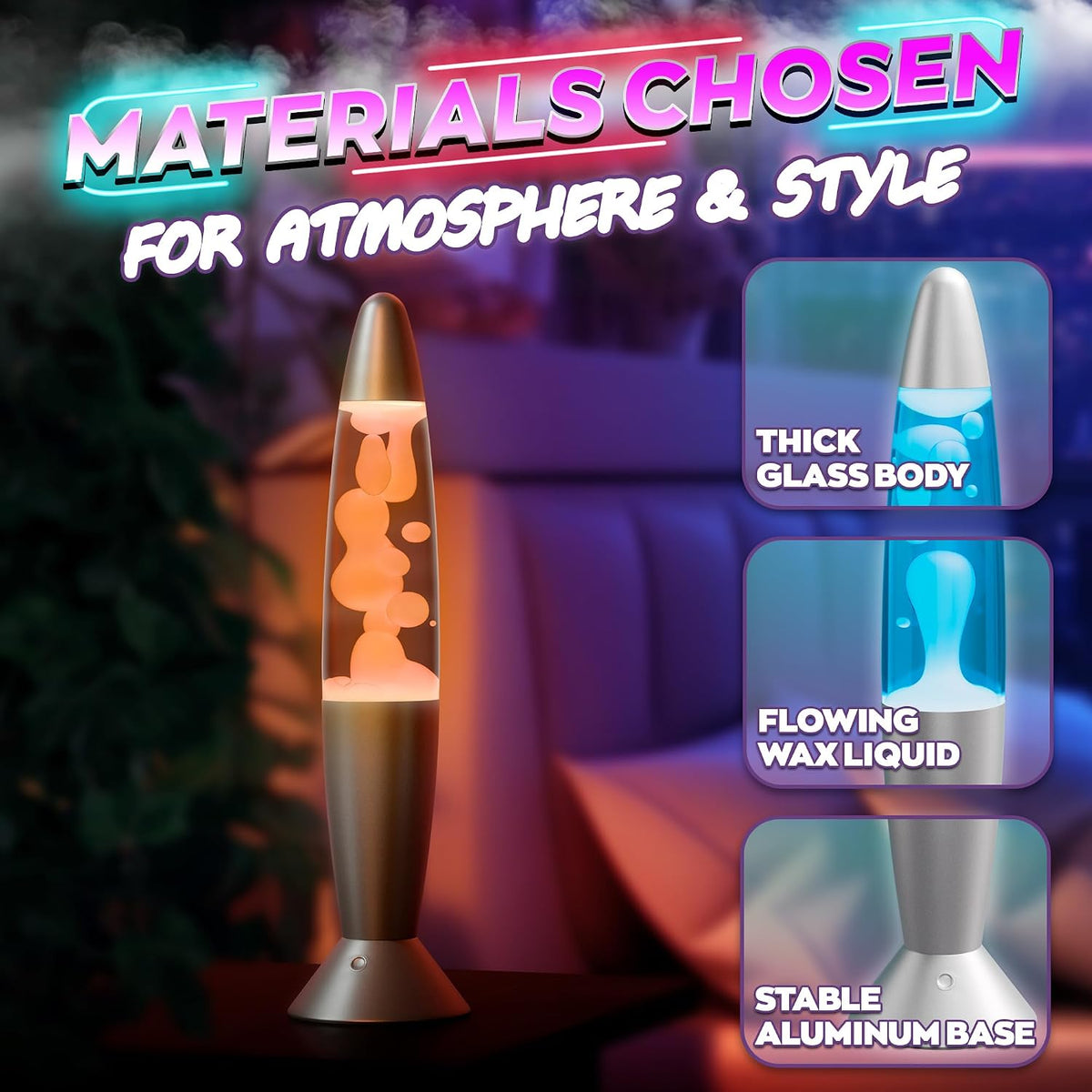 13.5 Inch LED Liquid Motion Lamp for Adults, 17 Color Changing