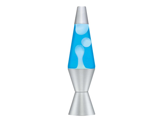 WD-40  Lamp 11.5” Silver Base  Lamp, White Wax in Blue Liquid
