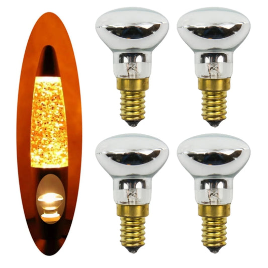 4 Pack Lava Lamp Bulb R39 E17 30W Reflector Bulbs for Bedroom and Office 120V Lava Lamp Light Bulb Replacement