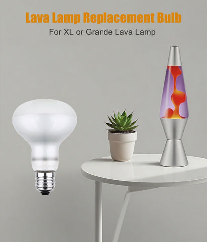 2-Pack 100W Lava Lamp Bulb, R20 Reflector E26 Base, AC 120V Lava Lamp Replacement Light Bulb, Compatible with XL or Grande & More