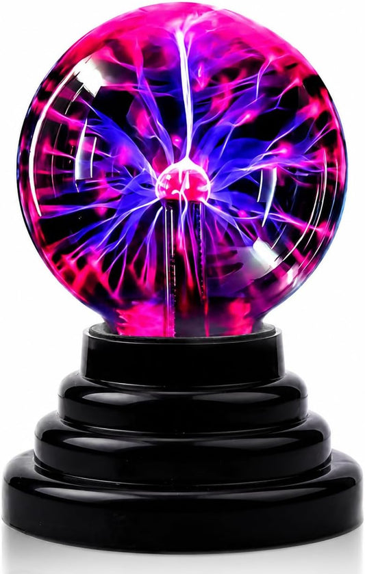 Plasma Ball Lamp Touch Sensitive Novelty Nebula Sphere Globe Magical Orb Toy Gift for Kids, Men & Women for Birthday, Christmas, Party Celebrations (3 Inch) - USB & Battery Powered