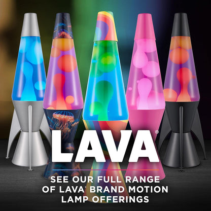 Lava the Original Lamp - 16.3" Emerald Tide – Classic Liquid Motion Lamp - Yellow Wax and Blue Liquid - Item #5139 (Amazon Exclusive)