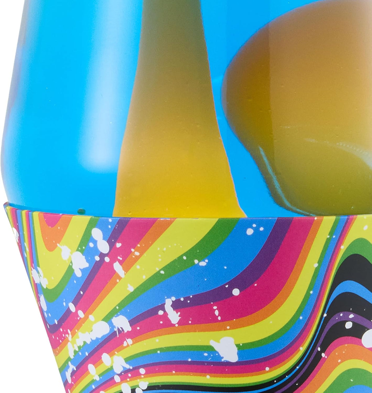 Lava the Original Lamp - 14.5" Splattered Distortion – Classic Liquid Motion Lamp - Orange Wax and Blue Liquid - Item #2427 (Amazon Exclusive)