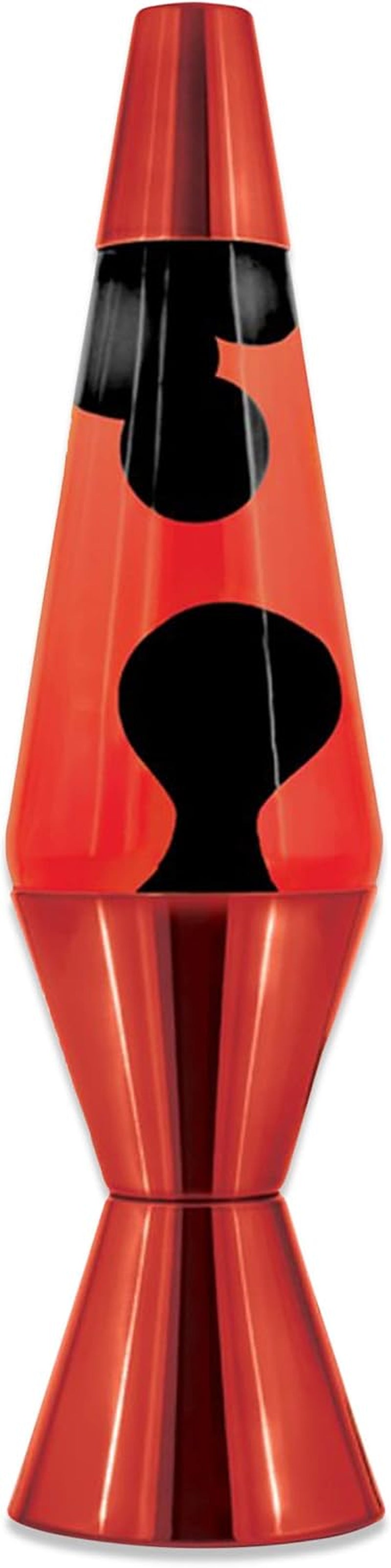 Lava® Lamp - 14.5" Metallic - the Original Motion Lamp - Black Wax and Red Liquid with Metallic Red Base Exclusive