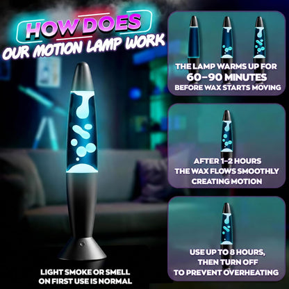 13.5 Inch LED Liquid Motion Lamp for Adults, 17 Color Changing