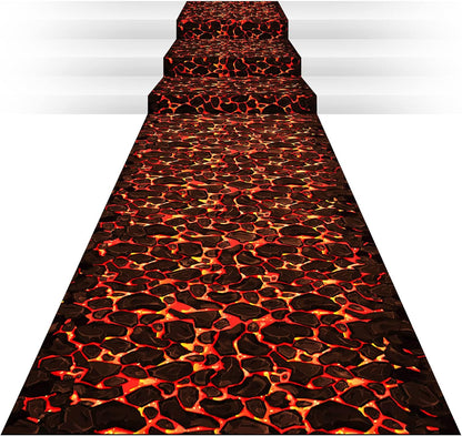 1 Pcs Lava Runner Plastic Volcano Floor Party Decoration