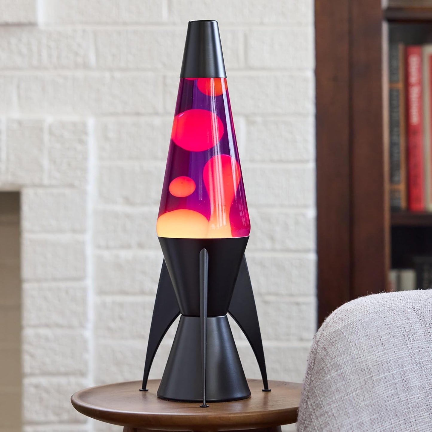 Lava the Original Lamp - 14.5" Evenfall – Retro Rocket Liquid Motion Lamp - Yellow Wax and Purple Liquid - Item #2391 (Amazon Exclusive)
