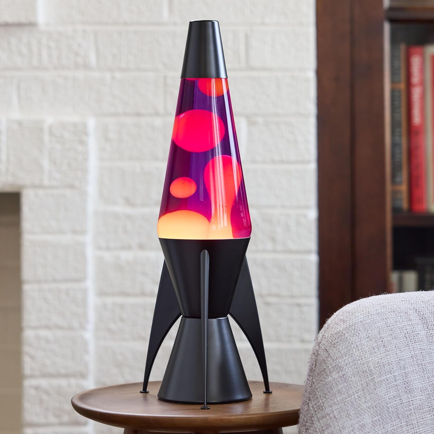 Lava the Original Lamp - 14.5" Evenfall – Retro Rocket Liquid Motion Lamp - Yellow Wax and Purple Liquid - Item #2391 (Amazon Exclusive)