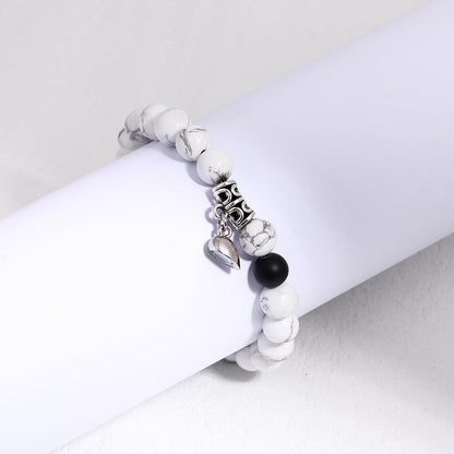 Black Beaded Bracelets for Men Boys: 6Mm Obsidian Onyx Lava Beads Mens Bracelet Set Mens Jewelry - Cool Anniversary Valentines Fathers Birthday Gifts for Him Boyfriend Husband Man Son Dad