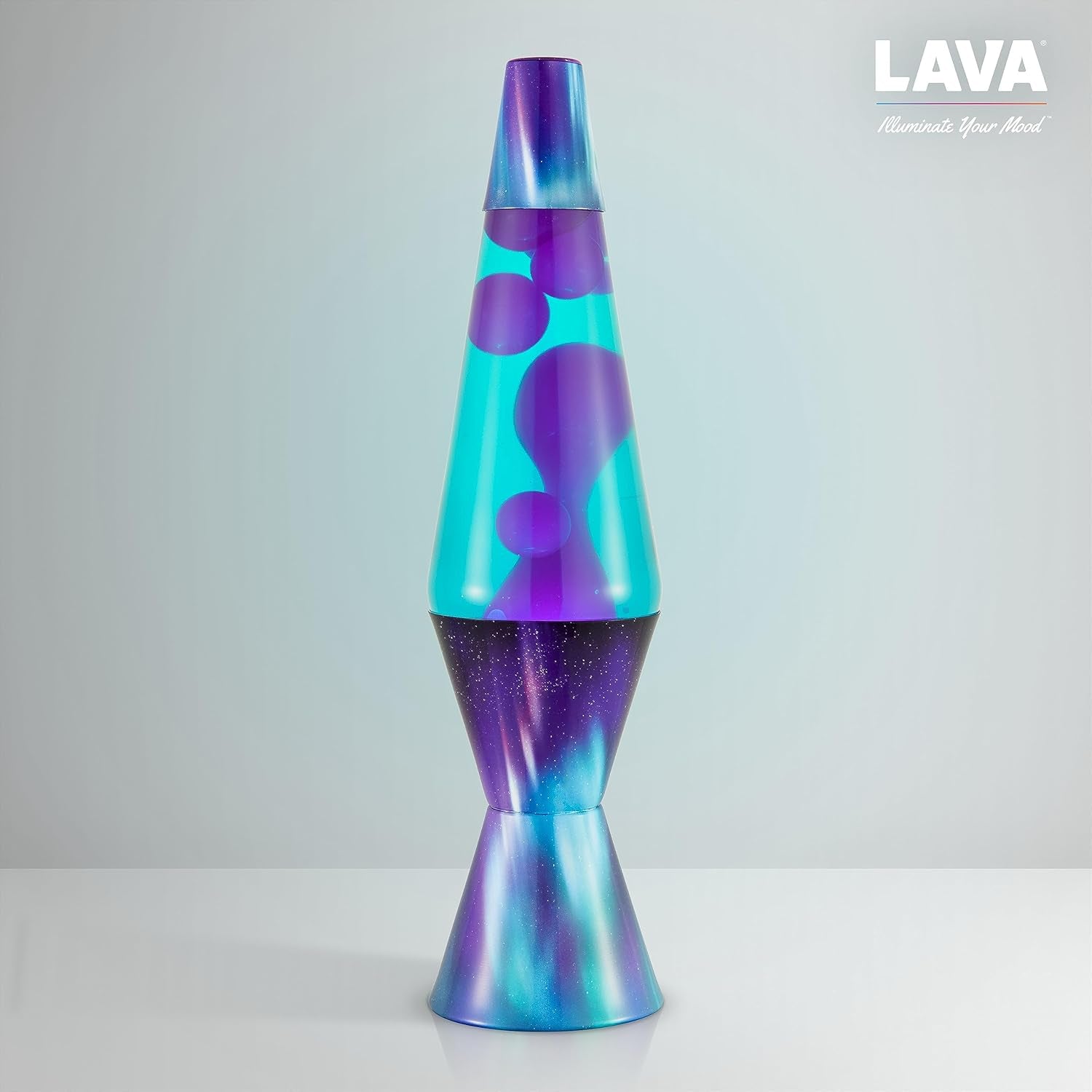 The Original Lava® Lamp - 14.5" Aurora Borealis – Classic Liquid Motion Lamp - Purple Wax and Blue Liquid - Item #2047 (Amazon Exclusive)