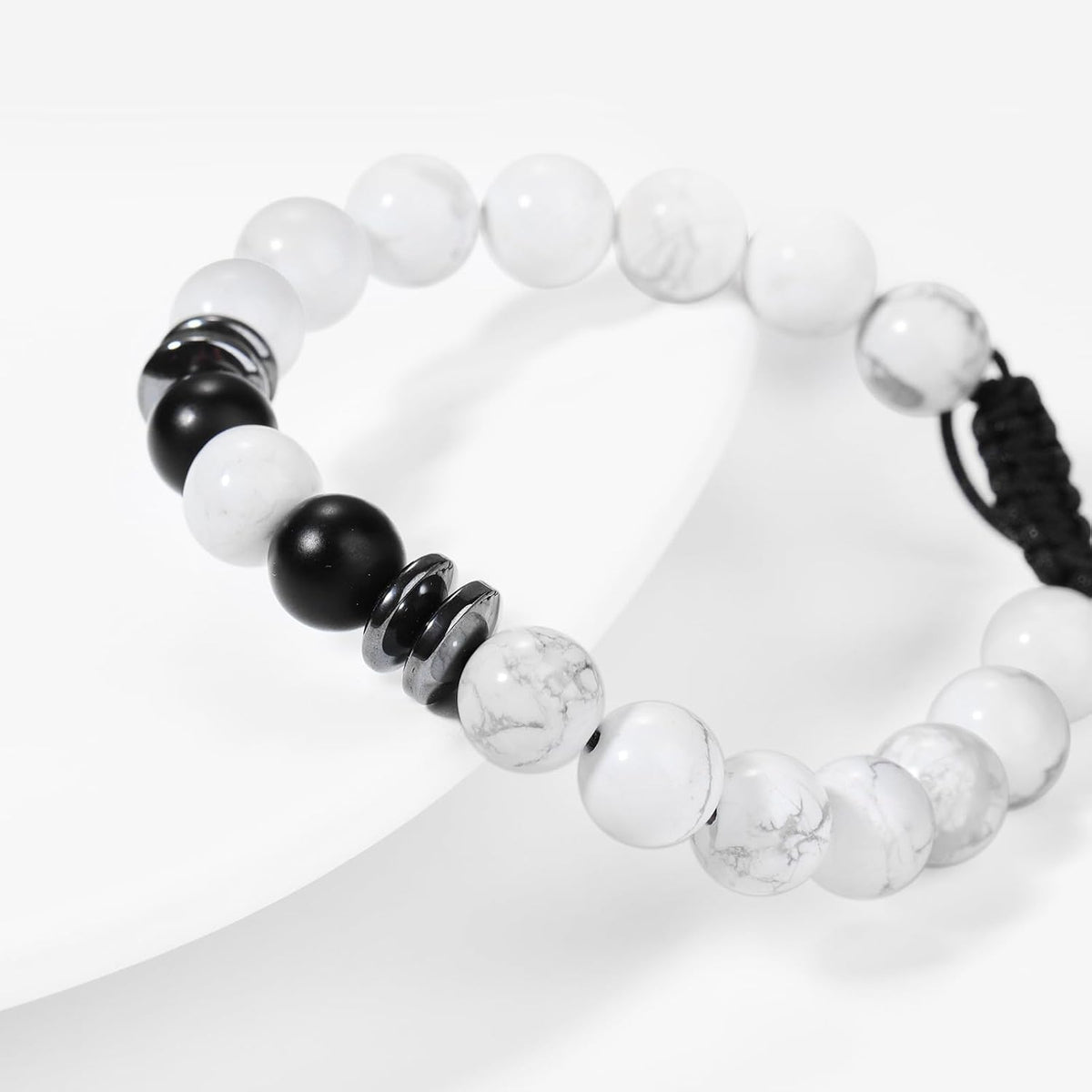 Black Beaded Bracelets for Men Boys: 6Mm Obsidian Onyx Lava Beads Mens Bracelet Set Mens Jewelry - Cool Anniversary Valentines Fathers Birthday Gifts for Him Boyfriend Husband Man Son Dad