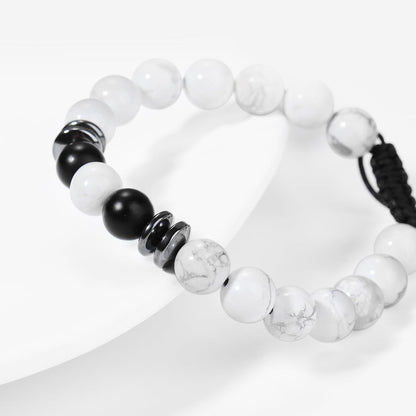 Black Beaded Bracelets for Men Boys: 6Mm Obsidian Onyx Lava Beads Mens Bracelet Set Mens Jewelry - Cool Anniversary Valentines Fathers Birthday Gifts for Him Boyfriend Husband Man Son Dad
