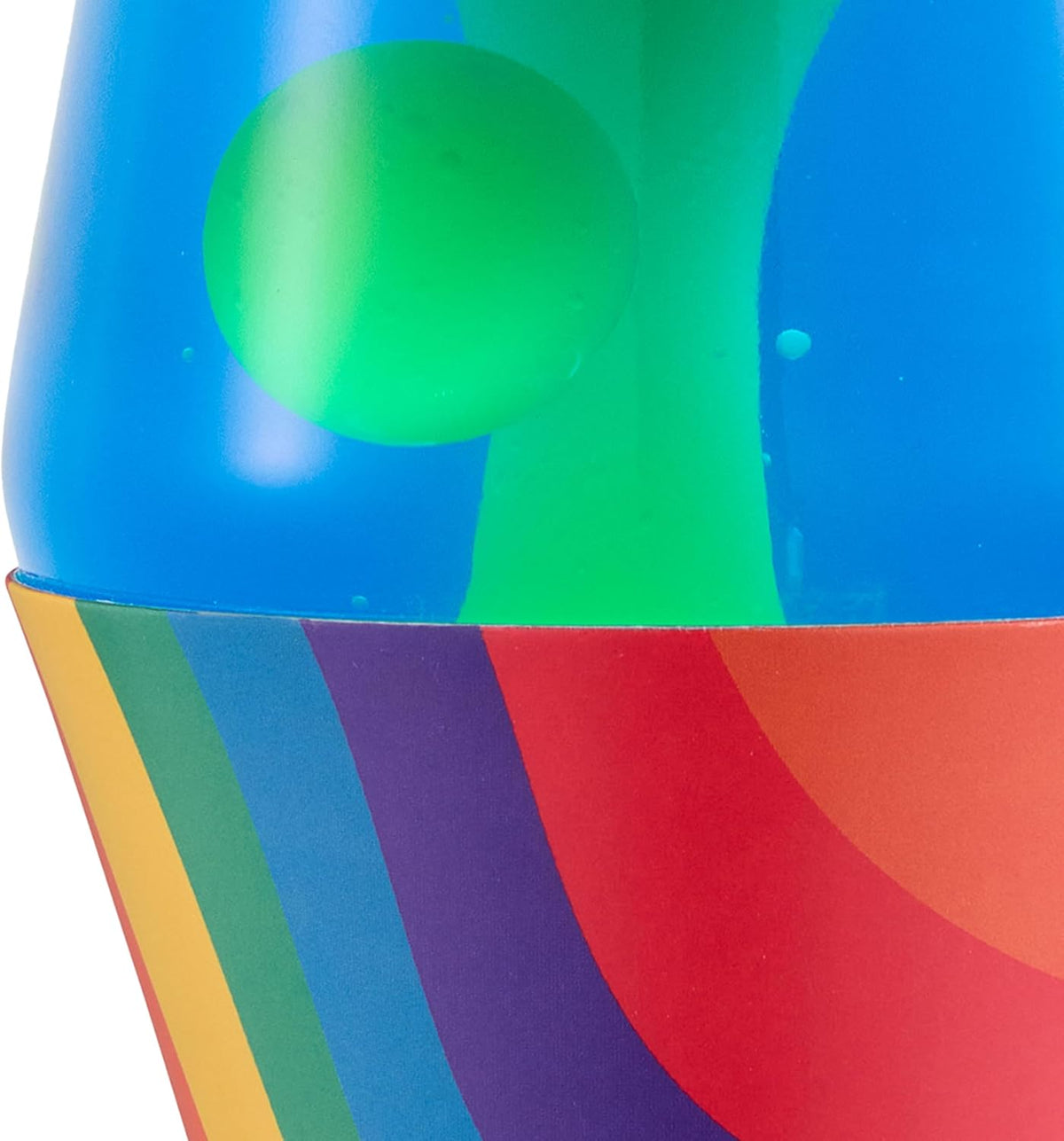 Lava the Original Lamp - 14.5" Warped Rainbow – Classic Liquid Motion Lamp - Yellow Wax and Blue Liquid - Item #2713 (Amazon Exclusive)