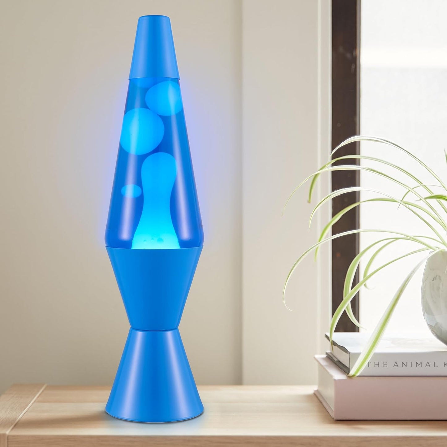 Lava the Original Lamp - New 14.5" Cerulean Blue – Classic Liquid Motion Lamp - White Wax and Blue Liquid - Item #2362 (Amazon Exclusive)