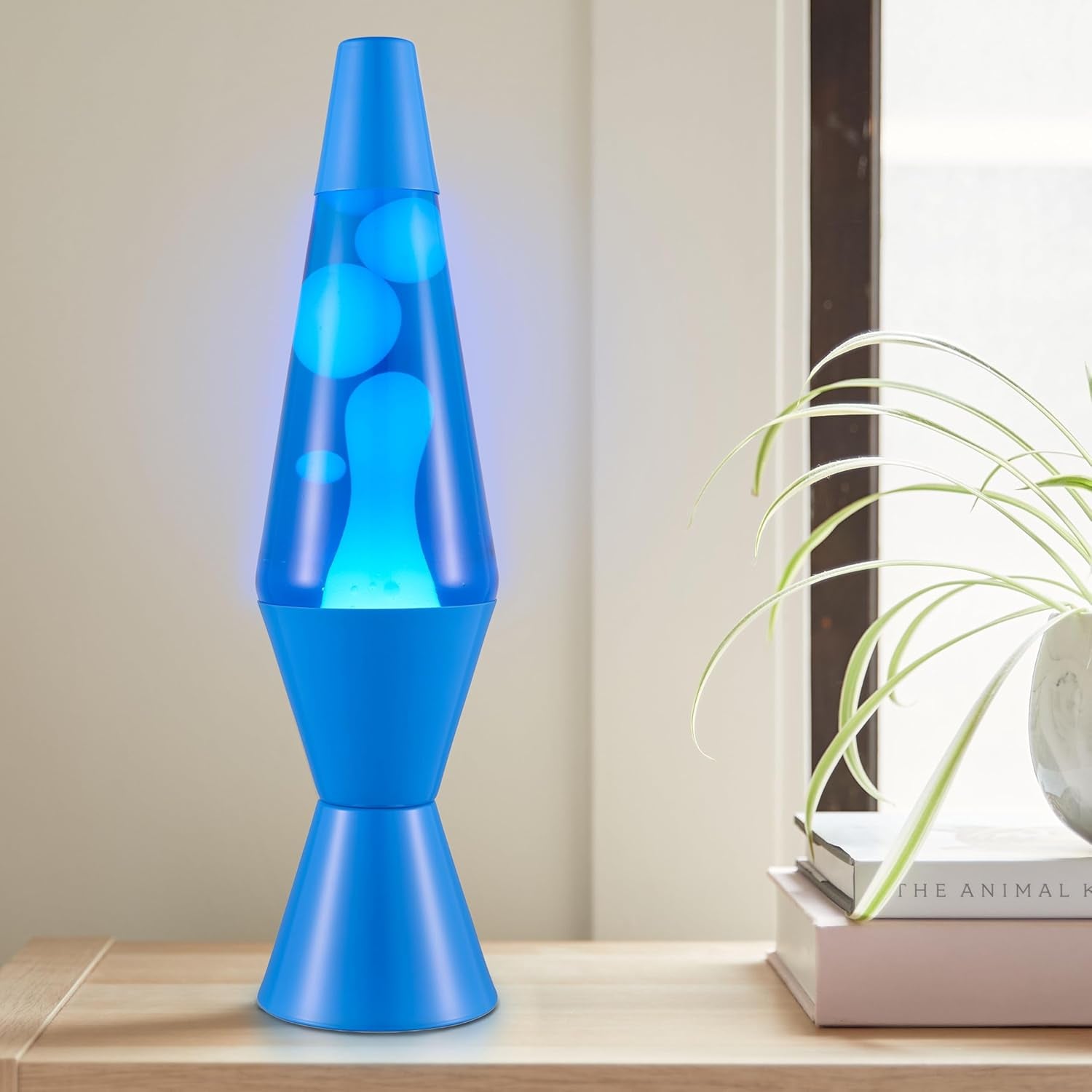 Lava the Original Lamp - New 14.5" Cerulean Blue – Classic Liquid Motion Lamp - White Wax and Blue Liquid - Item #2362 (Amazon Exclusive)