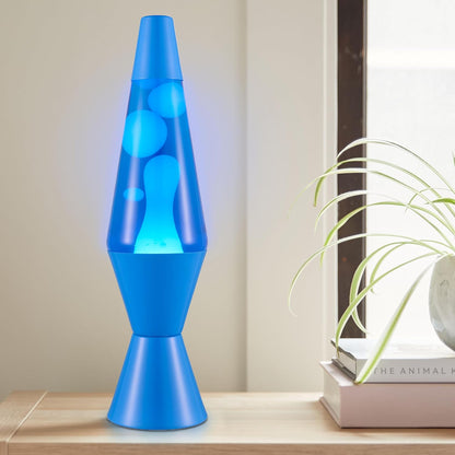 Lava the Original Lamp - New 14.5" Cerulean Blue – Classic Liquid Motion Lamp - White Wax and Blue Liquid - Item #2362 (Amazon Exclusive)