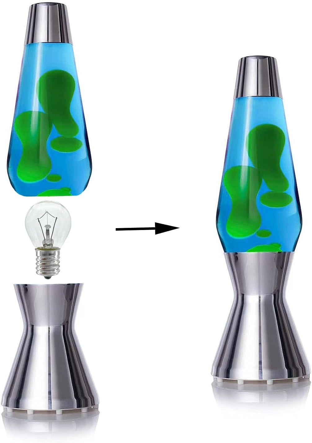 Lava Lamp Bulb, 6 Pack 25 Watt Lava Lamp Light Bulb, S11 E17 Base 120 Volt Lava Lamp Replacement Bulb for 14.5 Inch Glitter and Lava Lamps - Dimmable - Warm White
