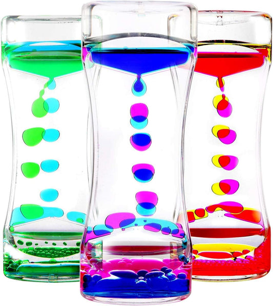 Liquid Motion Bubbler Visual Sensory Toys, Liquid Bubbler for Kids and Adults– New Big Calming Bubbler Toy- Colorful Liquid Hourhlass for School Supplier, Novelty Gifts, Desk Decor