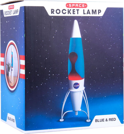NASA Rocket Lamp | 17" Blue Liquid & Red Wax Lamp