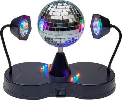 Rotating Disco Ball Light - Tabletop Mirror Strobe Lamp for Parties