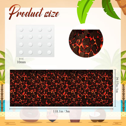 1 Pcs Lava Runner Plastic Volcano Floor Party Decoration