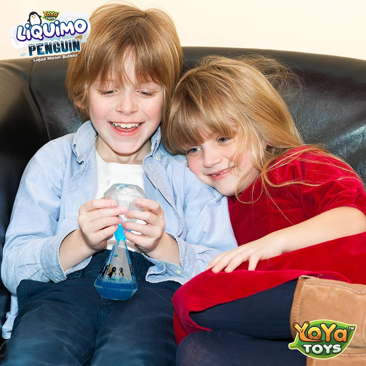 Liquimo Penguin - Liquid Motion Bubbler for Kids and Adults - Penguin Theme - Satisfying Toys for Stress and Anxiety Relief - Fidget Toy Can Be Used as a Colorful Kitchen Timer