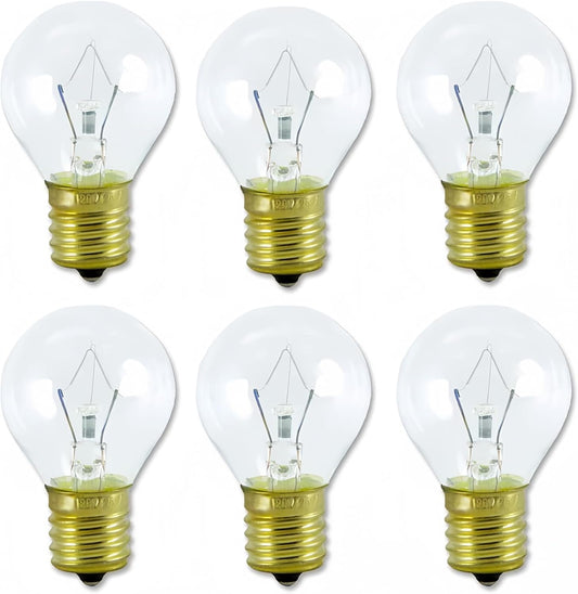 Lava Lamp Bulbs,25 Watt Original Replacement Bulbs for 14.5-Inch/20-Ounce Lava Lamp, High Temp Resistance, High-Output Heat S11 Bulb /120 Volt,Dimmable - Warm White-6 Pack