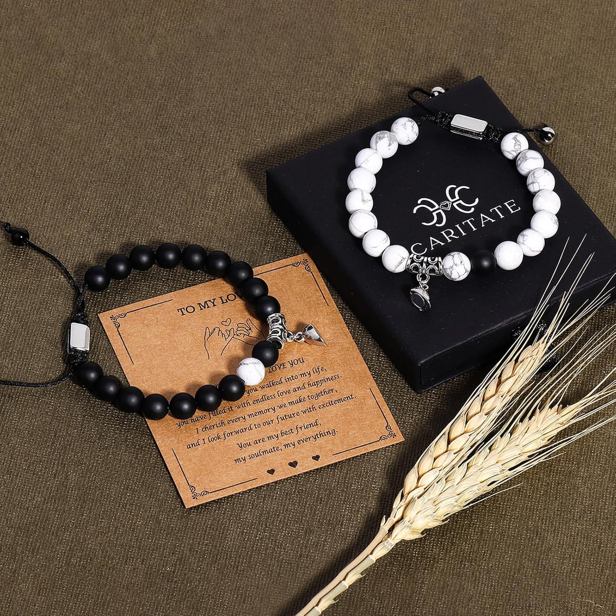 Black Beaded Bracelets for Men Boys: 6Mm Obsidian Onyx Lava Beads Mens Bracelet Set Mens Jewelry - Cool Anniversary Valentines Fathers Birthday Gifts for Him Boyfriend Husband Man Son Dad