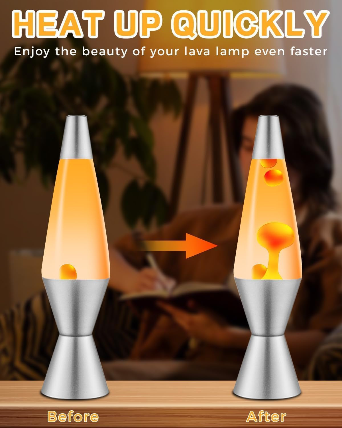 Lava Lamp Bulb 25 Watt, S11 E17 Base 120 Volt the Lava Original Replacement Bulb for 14.5 Inch Glitter and Lava Lamps - Dimmable - Warm White (S11-25W)
