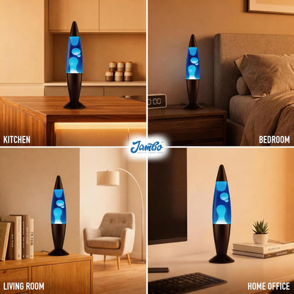 16" Beautiful Lamp- Blue with White/Blue Wax, Relaxing Liquid Lamp for Living Room Office Bedroom Adults Teens Kids, Magma Light, Night Light Nightlight, Home Decor
