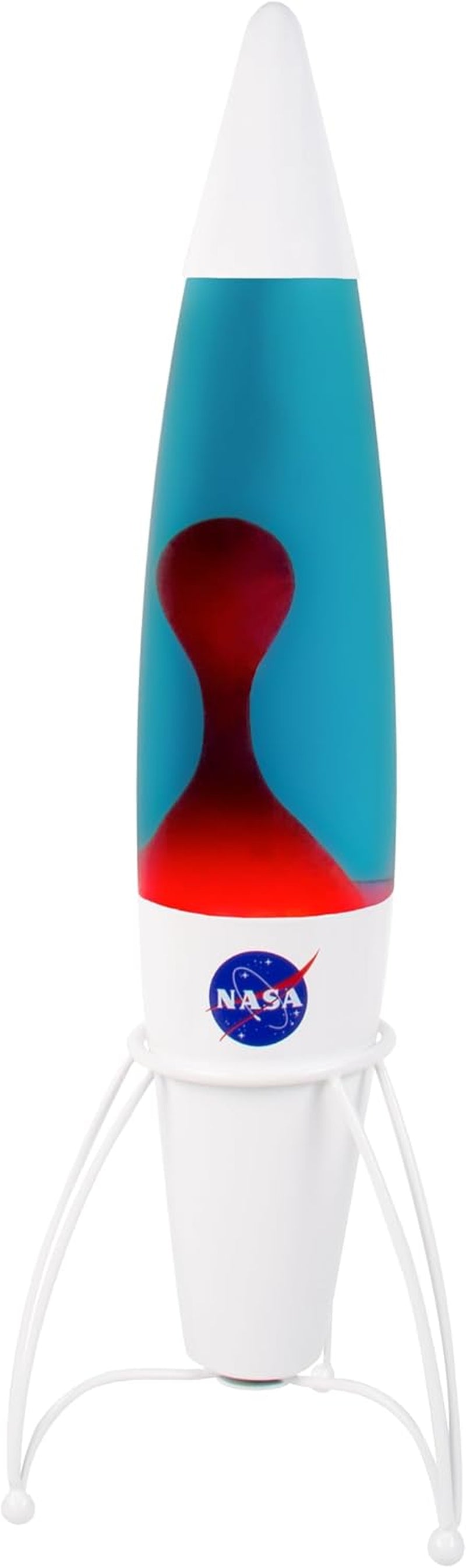 NASA Rocket Lamp | 17" Blue Liquid & Red Wax Lamp