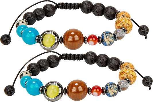 New! His and Hers Couple Circle Distance Universe Bracelets Collection