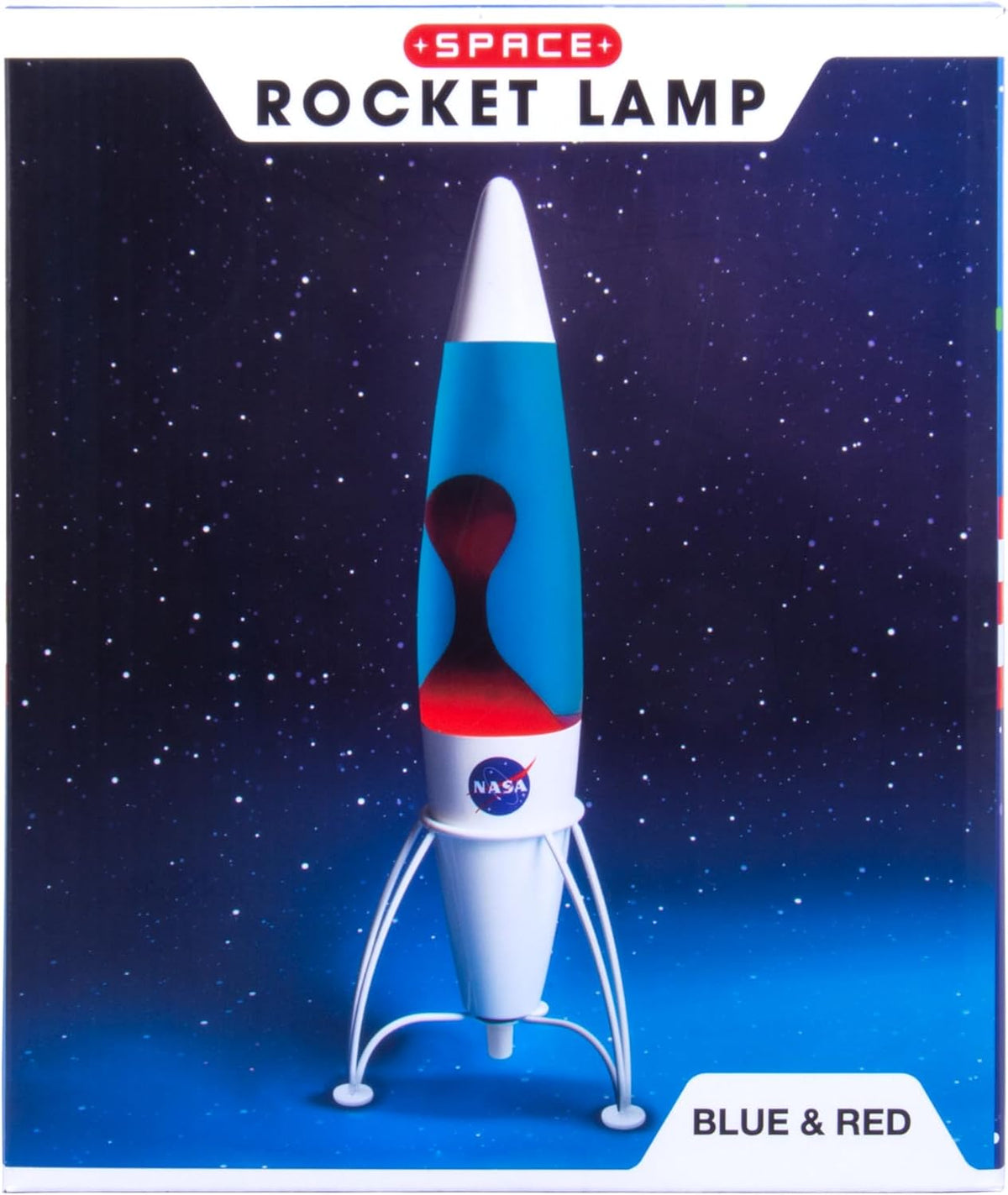 NASA Rocket Lamp | 17" Blue Liquid & Red Wax Lamp
