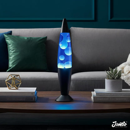 16" Beautiful Lamp- Blue with White/Blue Wax, Relaxing Liquid Lamp for Living Room Office Bedroom Adults Teens Kids, Magma Light, Night Light Nightlight, Home Decor
