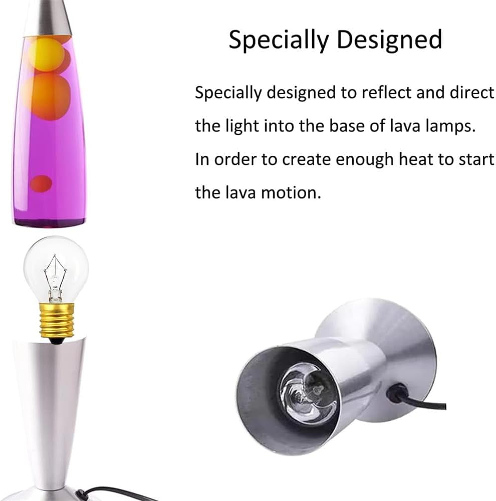 Lava Lamp Bulb 25 Watt, E17 Intermediate Base,The Lava Original Replacement for 14.5-Inch Lava Lamp, Soft Warm White Glow, Long Life, High Temp Resistance, High-Output Heat S11 (6PC-25W)